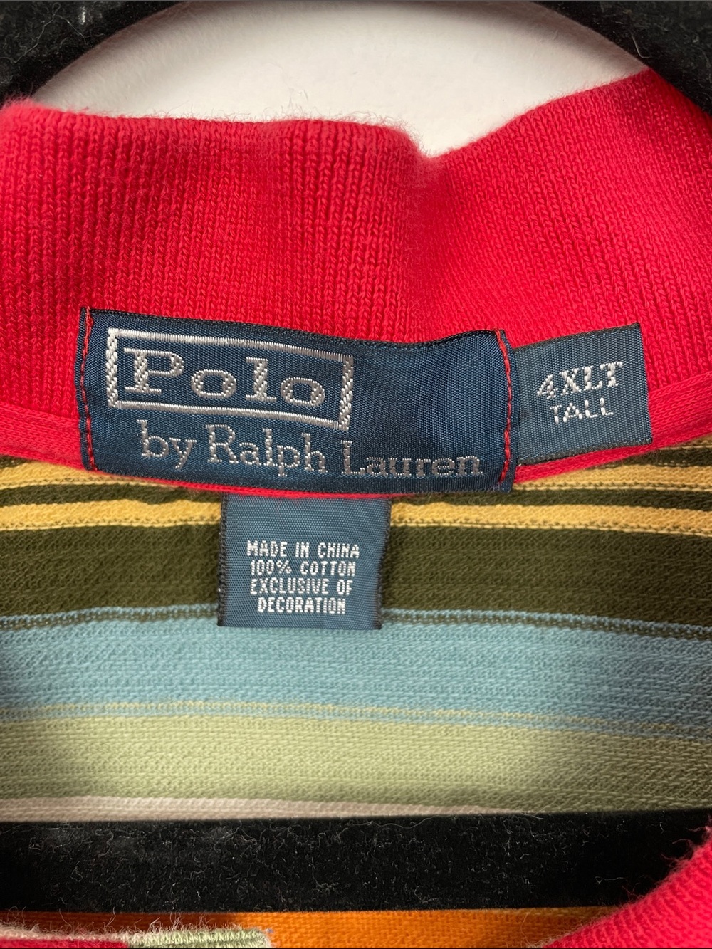 Polo Ralph Lauren Southwestern Short Sleeve Men's 4XLT Multi-Stripe Polo Shirt - Picture 7 of 7